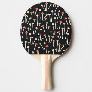 Vintage autumn mushrooms pattern design. ping pong paddle