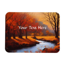 Vintage Autumn Scene Photo Magnet