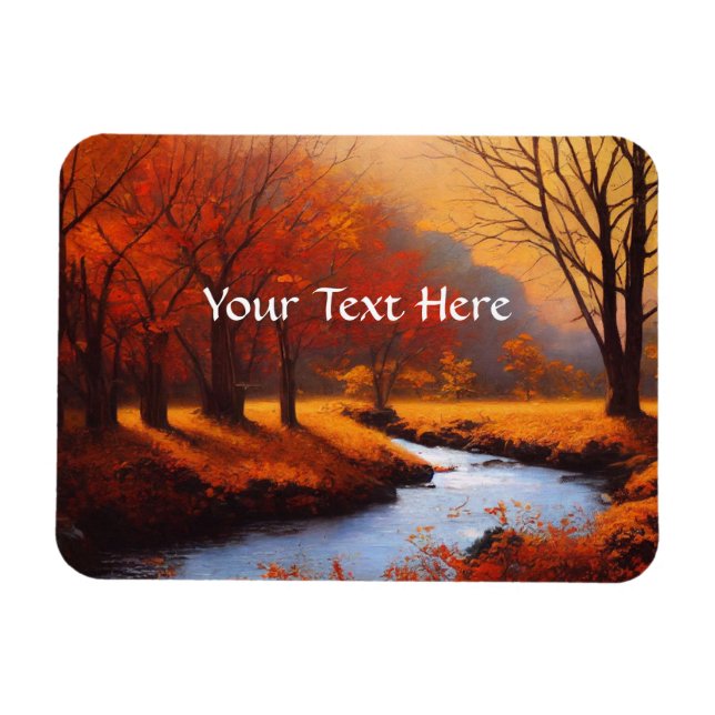Vintage Autumn Scene Photo Magnet (Horizontal)