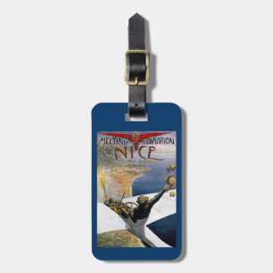 Vintage Aviation 1910 History of Flight Luggage Tag