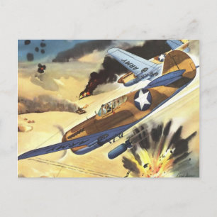 Vintage Aviation Aeroplane Colour Art Postcard