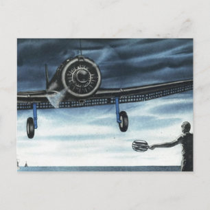 Vintage Aviation Aeroplane Colour Art Postcard