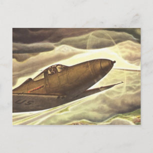 Vintage Aviation Aeroplane Colour Art Postcard