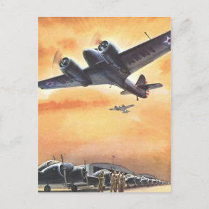 Vintage Aviation Aeroplane Colour Art Postcard