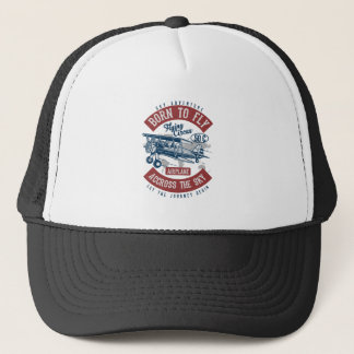 Vintage Aviation Aeroplane Colour Trucker Hat