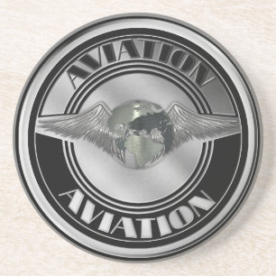 Vintage Aviation Art Coaster