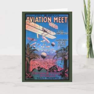 Vintage Aviation Meeting in Los Angeles Poster Card