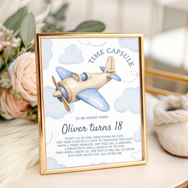 Vintage Aviator Time Capsule Table Sign (Creator Uploaded)