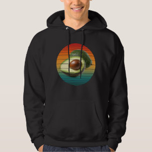 Vintage avocado fruit vegetarian food hoodie