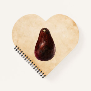 Vintage Avocado Illustration Notebook