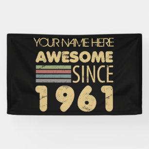 Vintage Awesome 1961 60th Birthday Banner