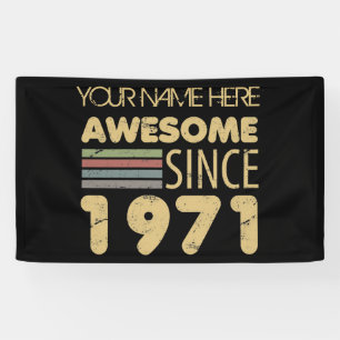 Vintage Awesome 1971 50th Birthday Banner