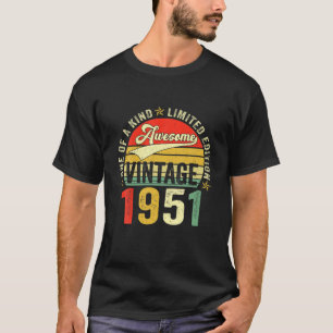 Vintage Awesome 71 Years Old 1951 71St Birthday Me T-Shirt