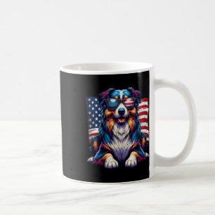 Vintage Awesome Australian Shepherd 4th Of July Us Coffee Mug