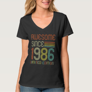 Vintage Awesome Since 1986 36th Birthday T-Shirt