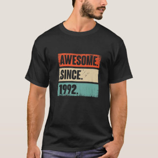 Vintage Awesome Since 1992 30 Year Birthday Gift F T-Shirt