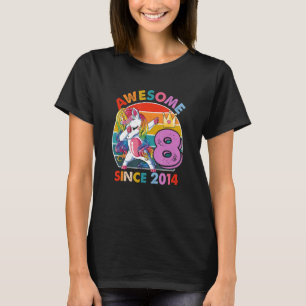 Vintage Awesome Since 2014 8th Birthday Flossing U T-Shirt