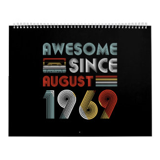 Vintage Awesome Since August 1969 53th Birthday Calendar