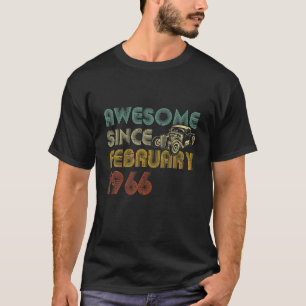 Vintage Awesome Since February 1966 56Th Birthday T-Shirt