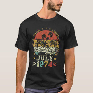 Vintage Awesome Since July 1974 Limited Edition Bd T-Shirt