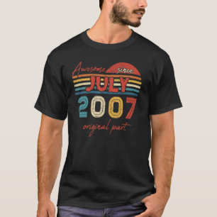 Vintage Awesome Since July 2007 Original Part T-Shirt