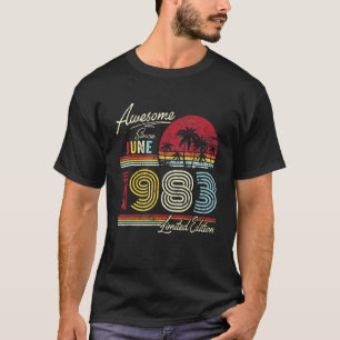 Vintage Awesome Since June 1983 39th Birthday T-Shirt
