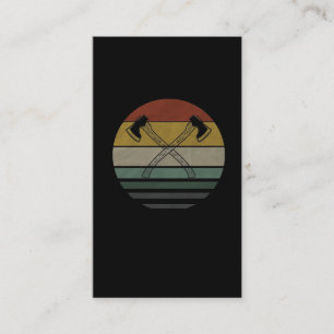 Vintage Axe Lumberjack Business Card