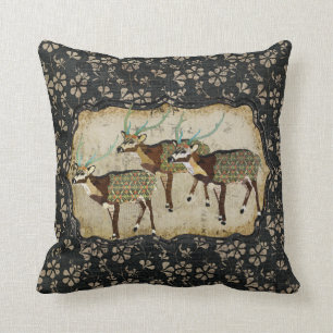 Vintage Axis Deer MoJo Pillow