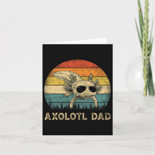 Vintage Axolotl Dad Axolotl Lovers Daddy Father&#; Card