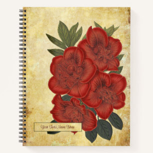 Vintage Azalea (Rhododendron) Notebook