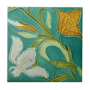 Vintage Azulejo Flowers Ceramic Decorative Design Tile