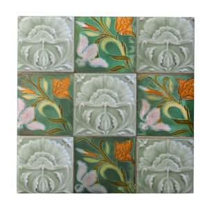 Vintage Azulejo Flowers Ceramic Decorative Design Tile