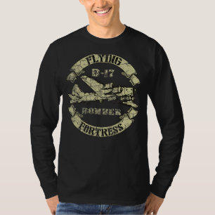 Vintage B 17 Bomber WW2 Plane Aviation Aeroplane T-Shirt