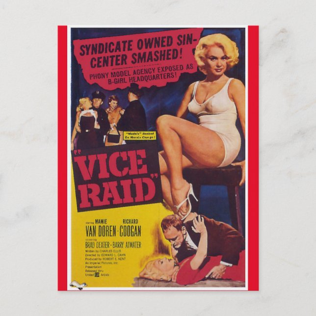 Vintage B movie Postcard (Front)