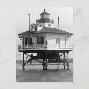 Vintage B&W and Sepia Lighthouse Photographs Postcard