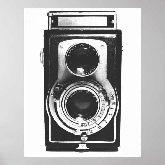 Vintage b&w Camera Poster (Front)