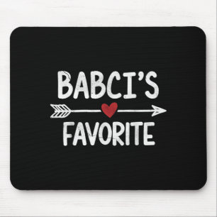 Vintage Babci’s Favorite Child Quote Heart Polish Mouse Mat