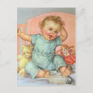 Vintage Baby and Toys Postcard