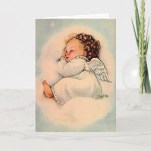 Vintage Baby Angel Greeting Card
