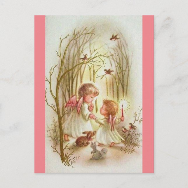 Vintage Baby Angels Postcard (Front)