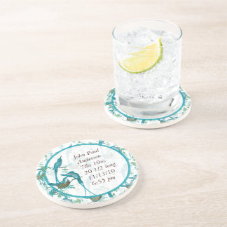 Vintage Baby Bird with Moma and Papa Bird Coasters