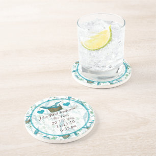 Vintage Baby Bird with Moma and Papa Bird Coasters