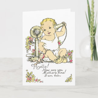 Vintage Baby Birth Announcement