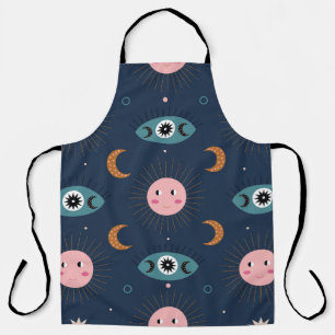 vintage baby boho seamless pattern. Hippie chic ba Apron