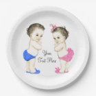 Vintage Baby Boy and Girl Twin Baby Shower
