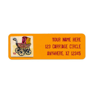 Vintage Baby Buggy Game Card