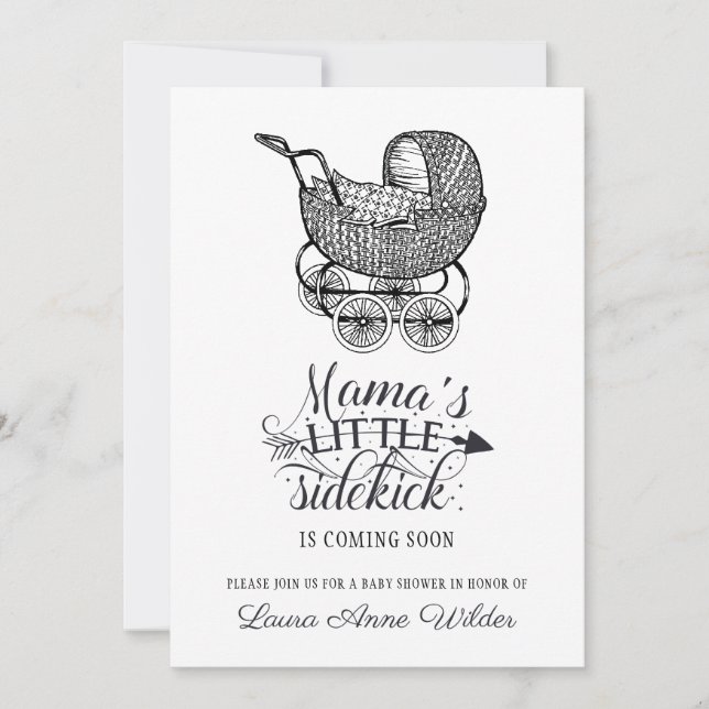 Vintage Baby Carriage Baby Shower Invitation (Front)