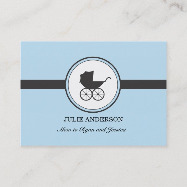 Vintage Baby Carriage Calling Card (Front)