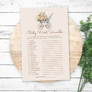 Vintage Baby Carriage Word Scramble Game