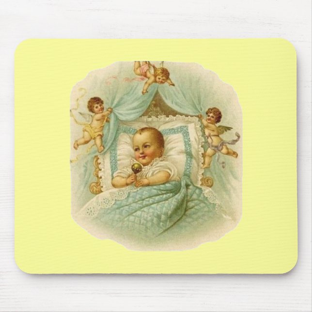 Vintage Baby & Cherubs Mouse Mat (Front)